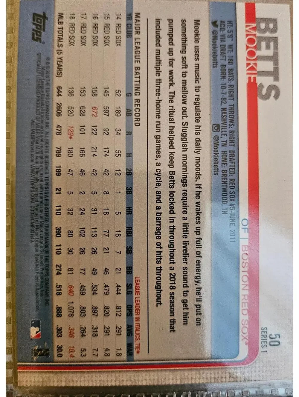 Topps 2019 mookie